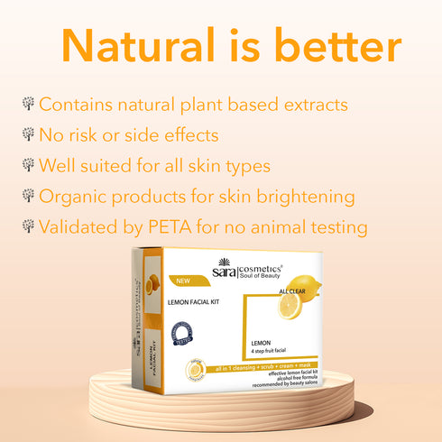 SARA  LEMON FACIAL KIT (Pack of 4)